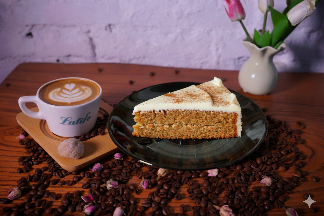 Kahve + havuçlu kek