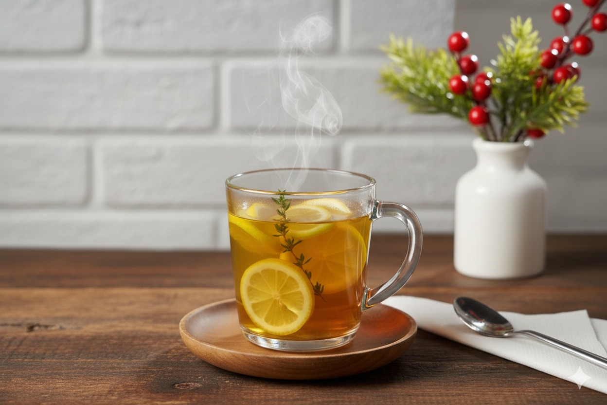 Limon zencefil çayı